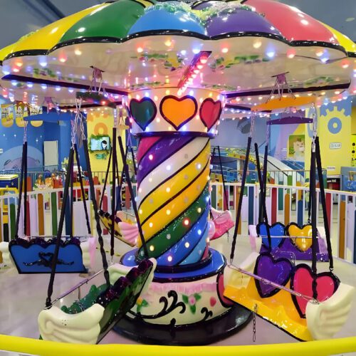 Commercial Clown Ice Snow Spinning Flying Chair for Mall & Playground - Fly Chair Rides - TOYO Amusement Equipment Man...