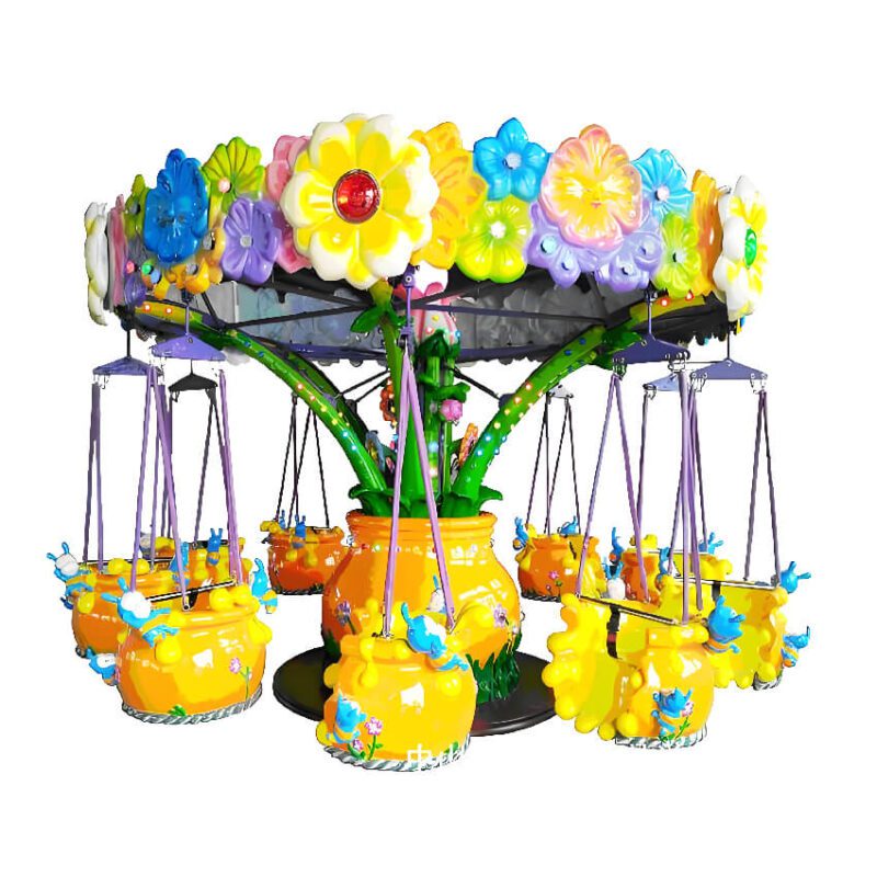 Commercial Clown Ice Snow Spinning Flying Chair for Mall & Playground - Fly Chair Rides - TOYO Amusement Equipment Man...