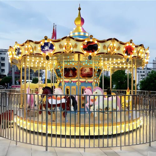 Custom Themed Amusement Park Carousel with LED Lights - Carousel - TOYO Amusement Equipment Manufacturer