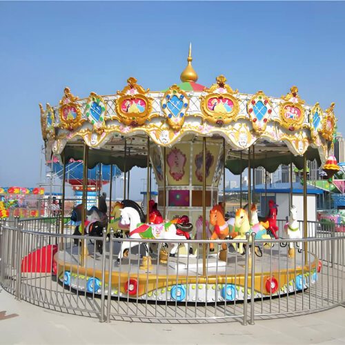 Custom Themed Amusement Park Carousel with LED Lights - Carousel - TOYO Amusement Equipment Manufacturer