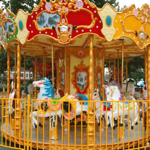 Custom Themed Amusement Park Carousel with LED Lights - Carousel - TOYO Amusement Equipment Manufacturer