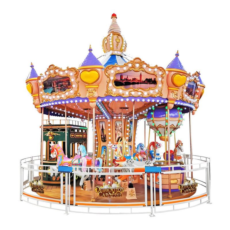 Custom Themed Amusement Park Carousel with LED Lights - Carousel - TOYO Amusement Equipment Manufacturer