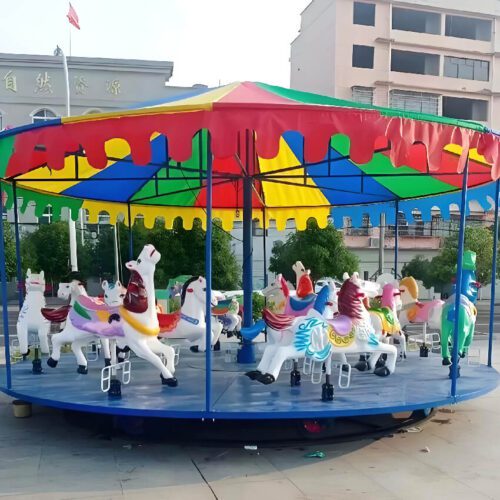 Mobile Trailer Mounted Merry Go Round for Carnival Events - Carousel - TOYO Amusement Equipment Manufacturer