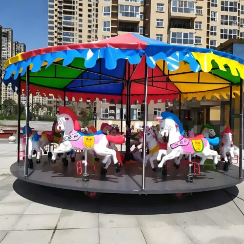 Mobile Trailer Mounted Merry Go Round for Carnival Events - Carousel - TOYO Amusement Equipment Manufacturer