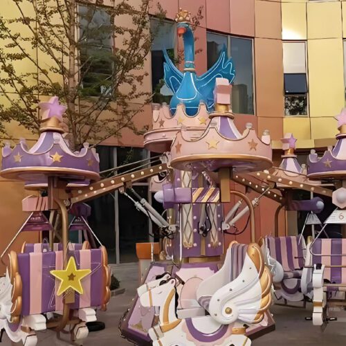Unicorn Rotary Lift Amusement Ride Manufacturer Custom Cartoon Kiddie Ride</trp...
