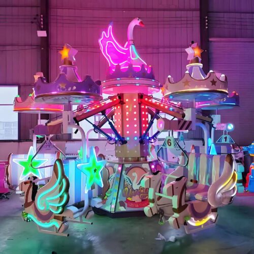 Unicorn Rotary Lift Amusement Ride Manufacturer Custom Cartoon Kiddie Ride</trp...