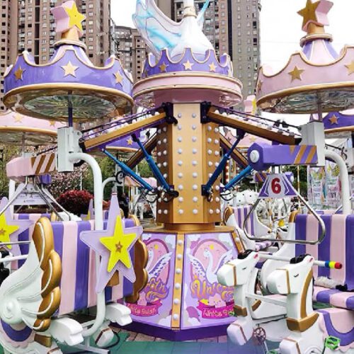 Unicorn Rotary Lift Amusement Ride Manufacturer Custom Cartoon Kiddie Ride</trp...